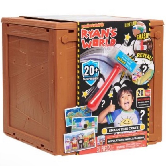 LAST ONE!! Ryan’s World Smash-Time Crate w/Hammer. - Picture 1 of 5